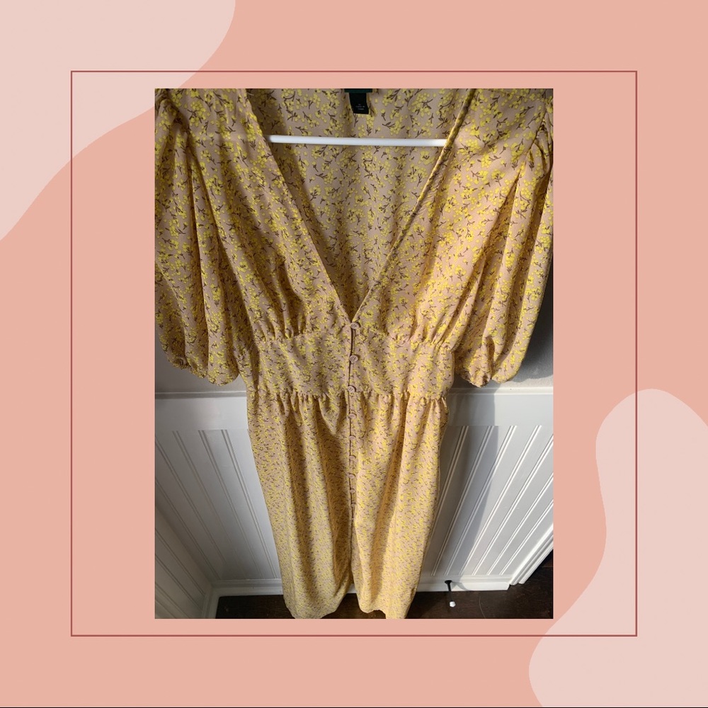 Wild Fable Yellow Floral Kimono